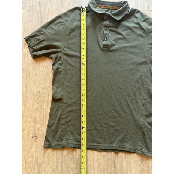 Kuhl Wildfibre Green Polo Shirt Short Sleeve Outdoors Hiking 7242 Men's Size L - Picture 9 of 10